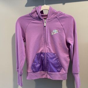 Nike Size 4 XS Purple/Lavender Full Zip Hoodie
